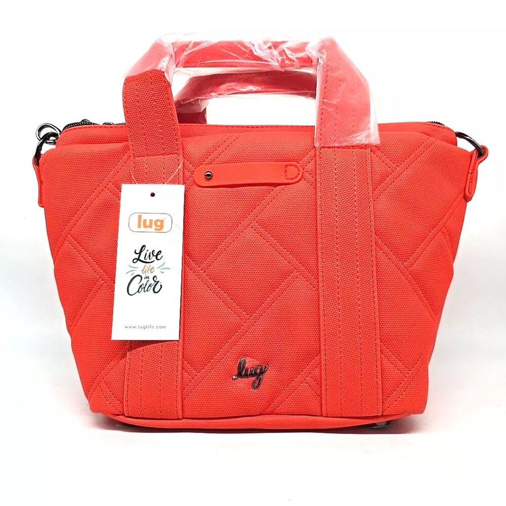 Lug Matte Luxe Dory Medium Crossbody with Tote Handles Orange - Picture 2 of 10